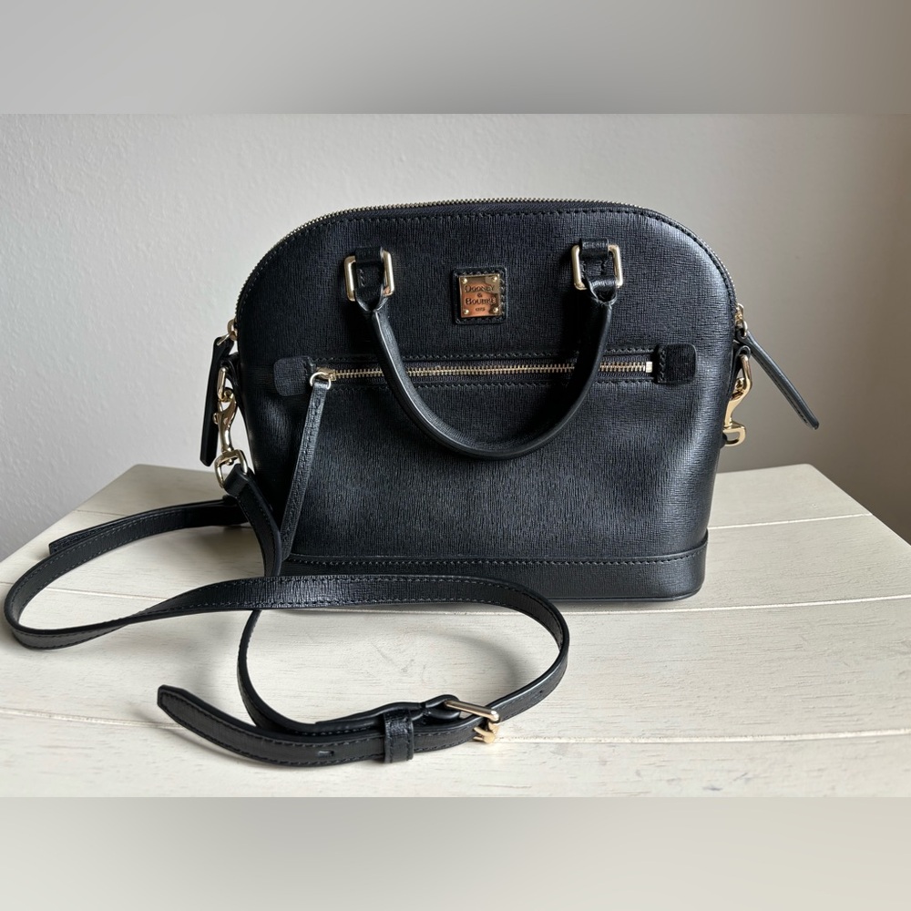 Dooney and Bourke Small Saffiano Domed Zip Satchel